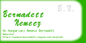 bernadett nemecz business card